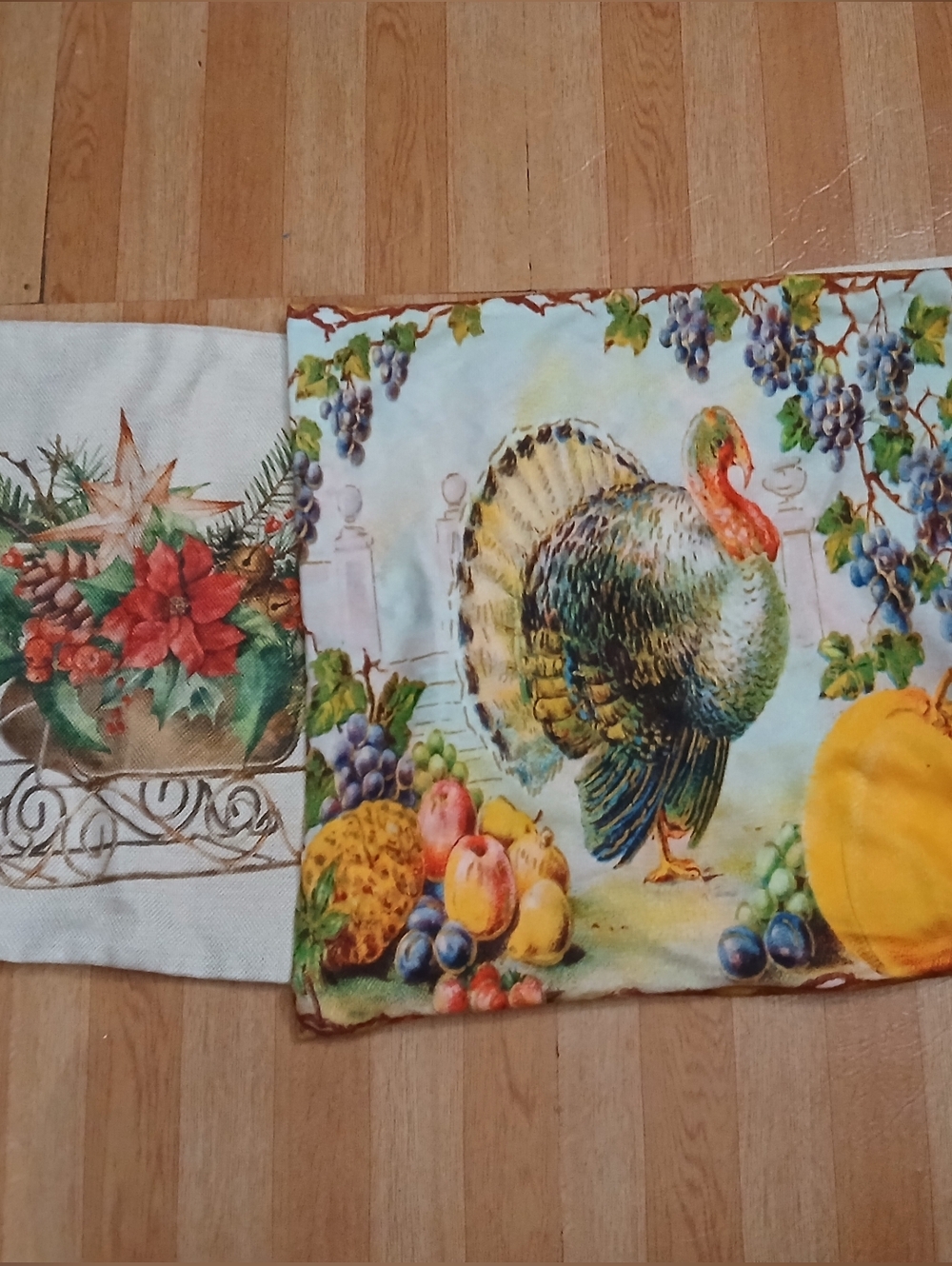 3 Decorative Holiday Pillow Covers.